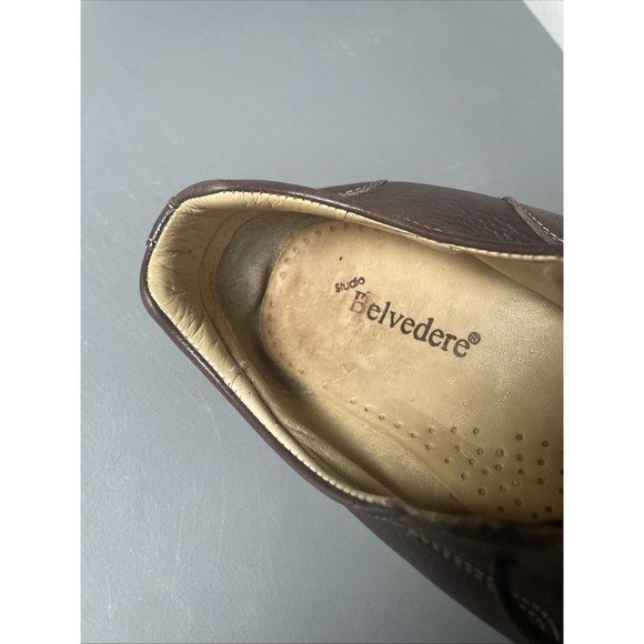 Belvedere Bay Bridge Mens 10 D Brown Leather Oxford Shoes main image 4